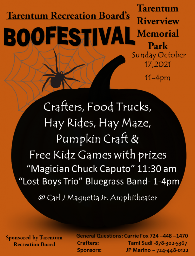 Boo Festival October 17, 2021 • Tarentum Borough